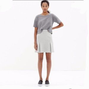 Madewell Jersey Bonded Ruffle Skirt Flounce Grey